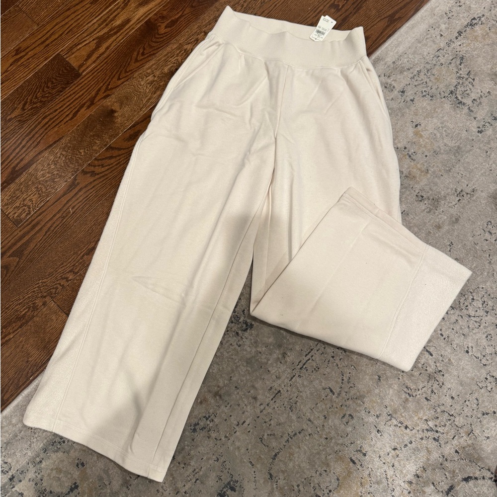 Aerie Cream Wide-Leg Pants